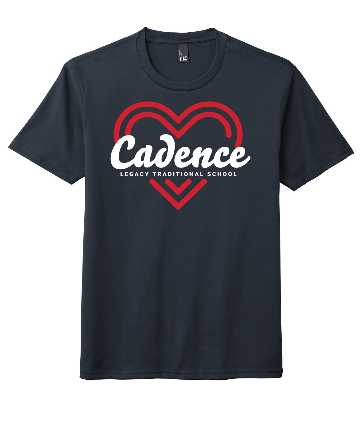 Legacy Traditional School Cadence - Navy Spirit Day Shirt w/Heart