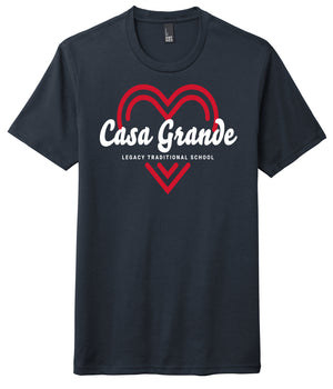 Legacy Traditional School Casa Grande - Navy Spirit Wear Shirt W/Heart