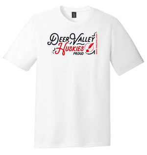 Legacy Traditional School Deer Valley - White Spirit Day Shirt w/Quill