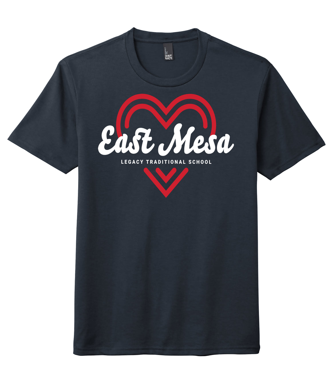 Legacy Traditional School East Mesa - Navy Spirit Wear Shirt With Heart