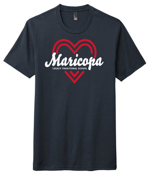 Legacy Traditional School Maricopa - Navy Spirit Wear Shirt w/Heart