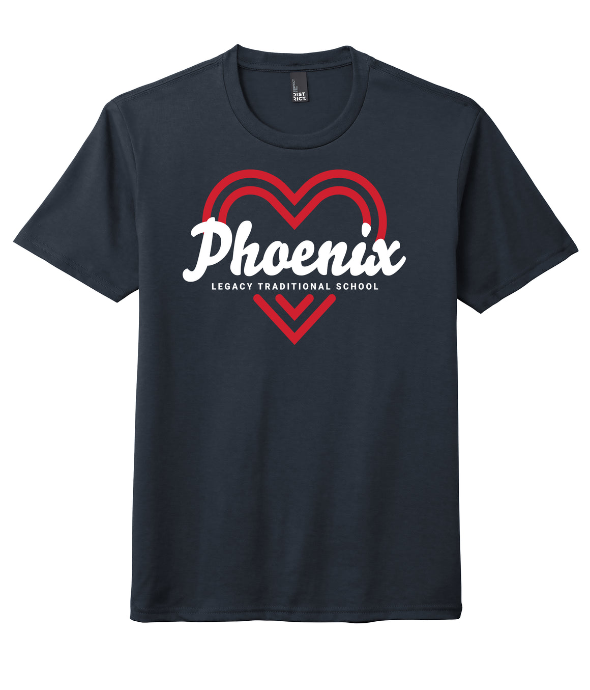 Legacy Traditional School Phoenix - Navy Spirit Day Shirt W/Heart