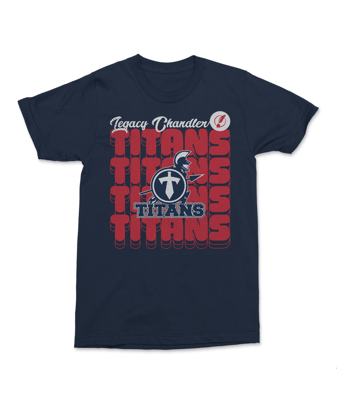 Legacy Traditional School Chandler - Navy Retro Look Shirt