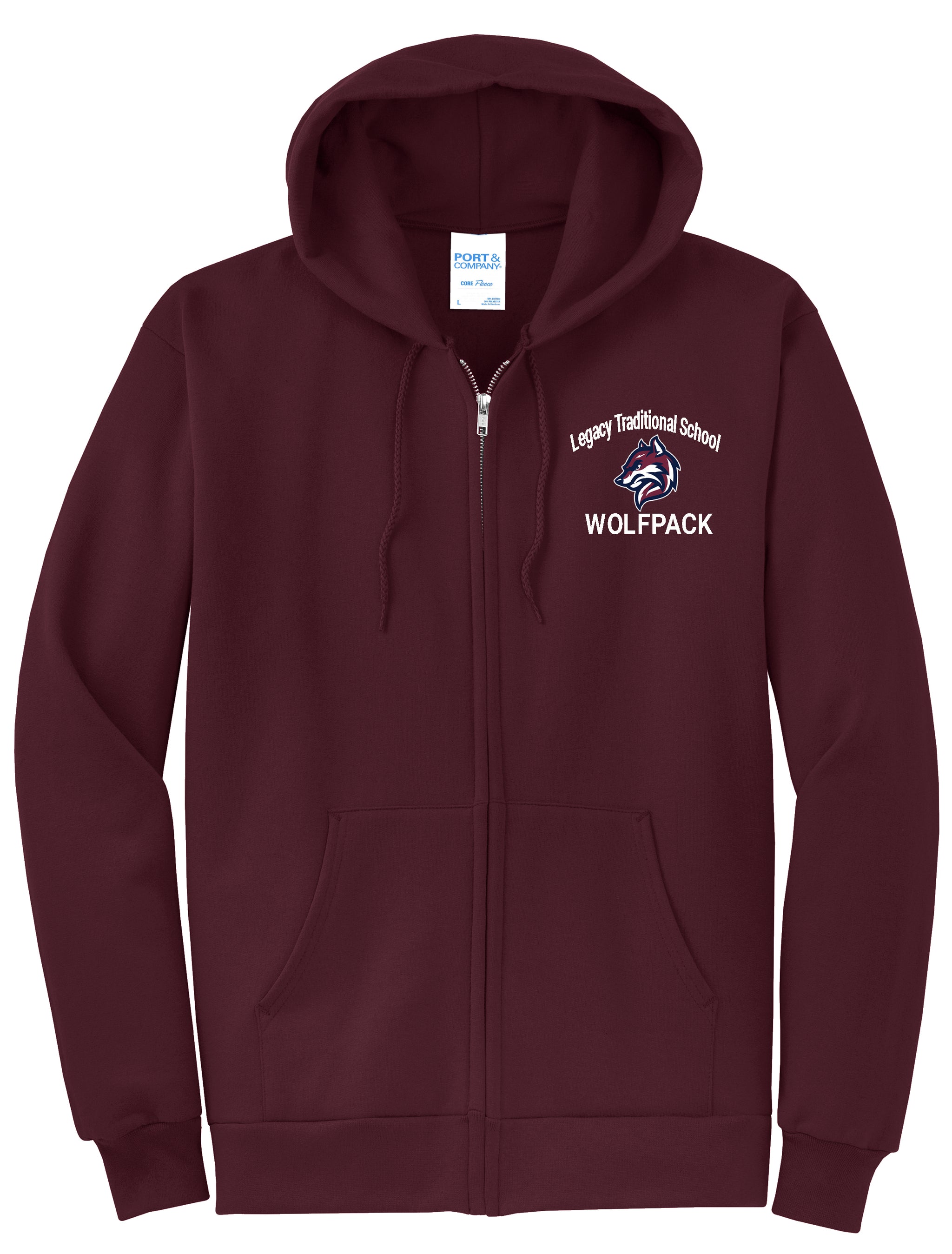Legacy Traditional School Basse Secondary Zip Up Hoodie