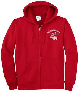 Outlet - Youth Large Chandler Red Zip Up Hoodie