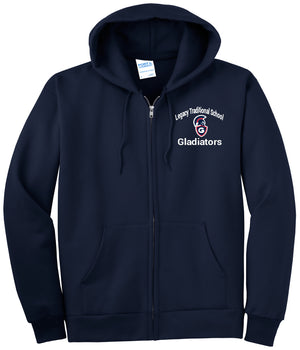 Outlet - Adult 3XL Glendale Zip Up Hoodie