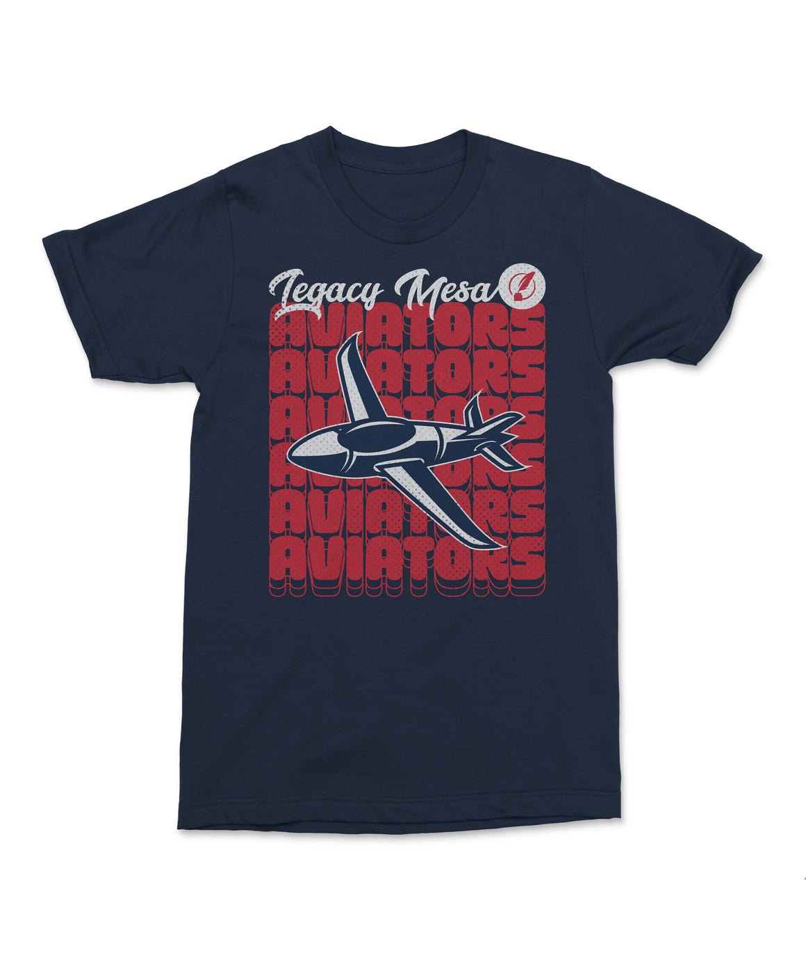 Legacy Traditional School Mesa - Navy Retro Look Shirt