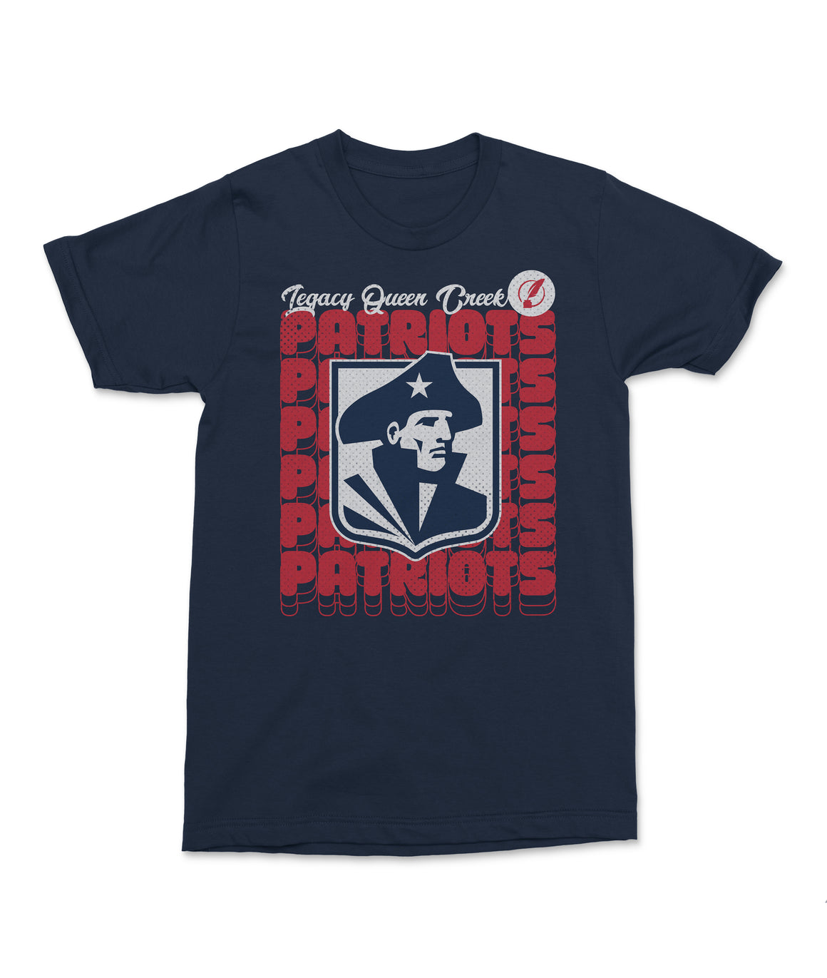 Legacy Traditional School Queen Creek - Navy Retro Look Shirt