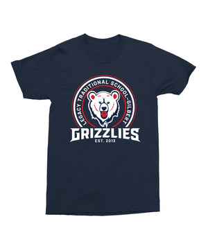 Legacy Traditional School Gilbert - Navy Mascot/Round Design Spirit Day Shirt