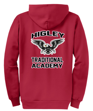 Higley Traditional School - Red Zip Up Hoodie