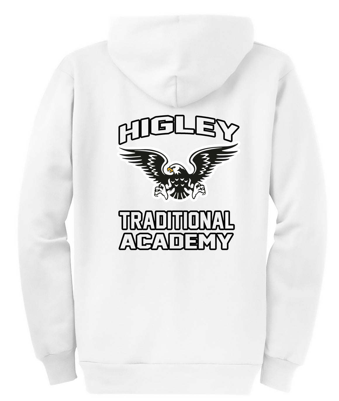 Higley Traditional School - White Zip Up Hoodie