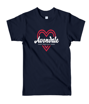 Legacy Traditional School Avondale - Navy Spirit Day Shirt w/ Heart