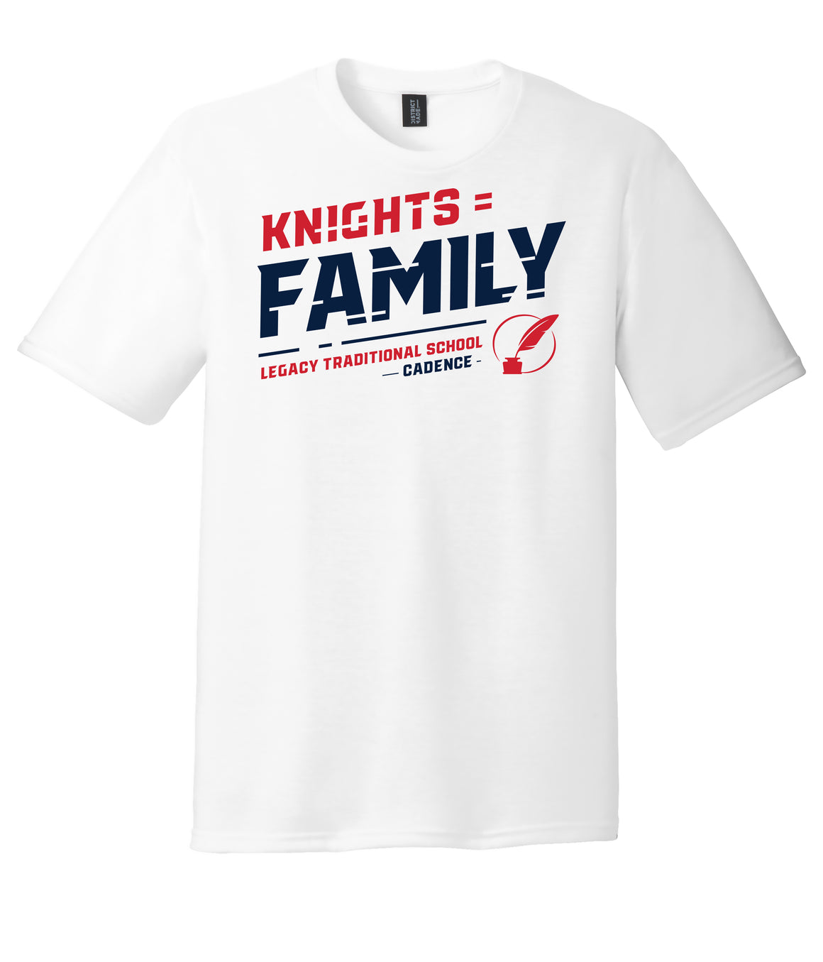 Legacy Traditional School Cadence - White Spirit Day Shirt w/Family