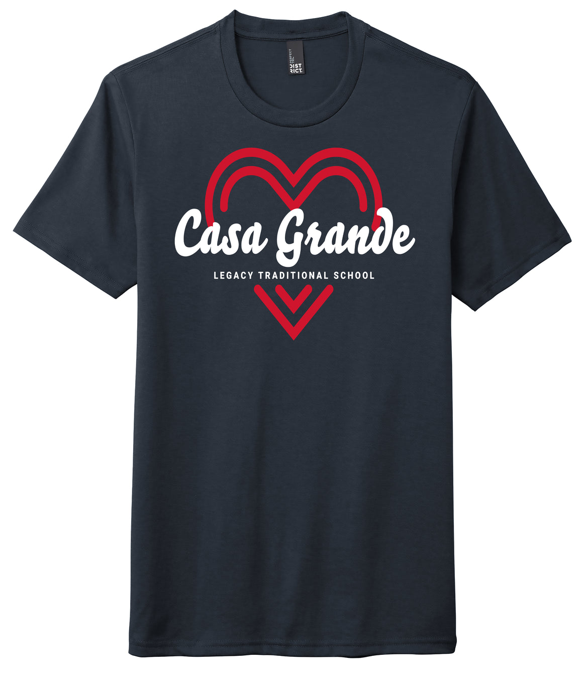 Legacy Traditional School Casa Grande - Navy Spirit Wear Shirt W/Heart
