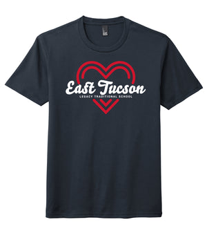 Legacy Traditional School East Tucson - Navy Spirit Day Shirt w/Heart