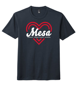 Legacy Traditional School Mesa - Navy Spirit Day Shirt w/Heart