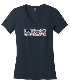 LTS NWT PTO V Neck - Flag Through Words