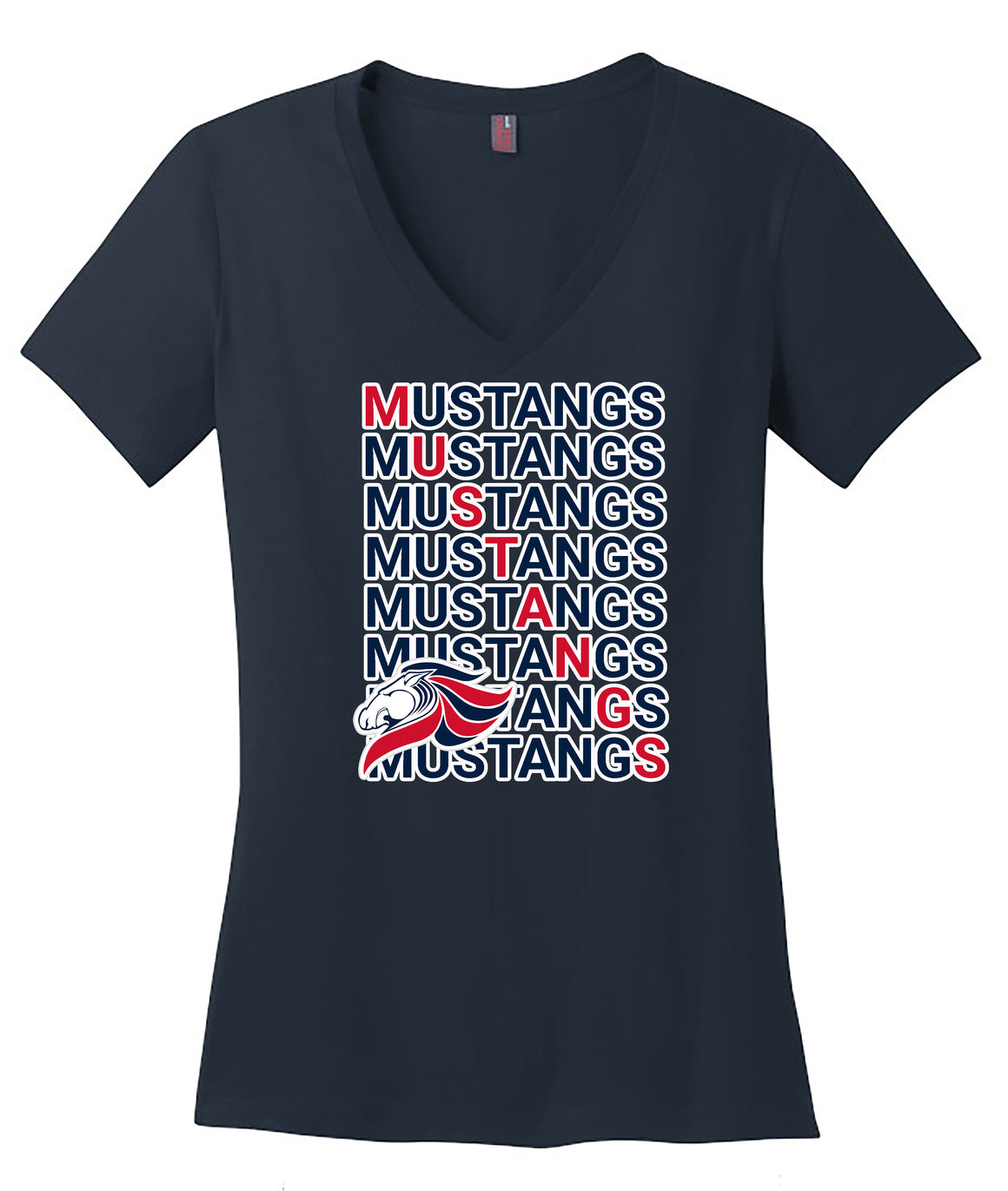 LTS NWT PTO V Neck - Grid and Diagonal Print