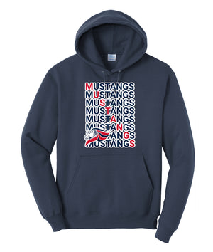LTS NW Tucson PTO - Mustangs Grid and Diagonal Pull Over Hoodie