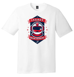 Legacy Online Academy - White Spirit Day Shirt w/Mascot