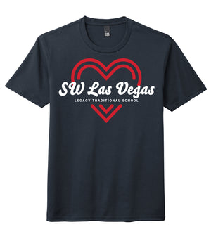 Legacy Traditional School SW Las Vegas - Navy Spirit Day Shirt w/Heart