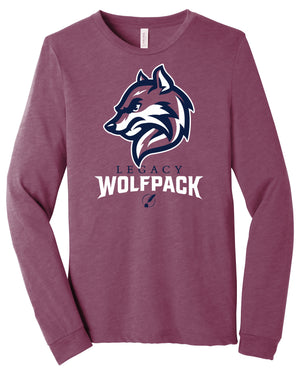 Legacy Traditional School Basse Secondary - Maroon Long Sleeve w/Large Mascot