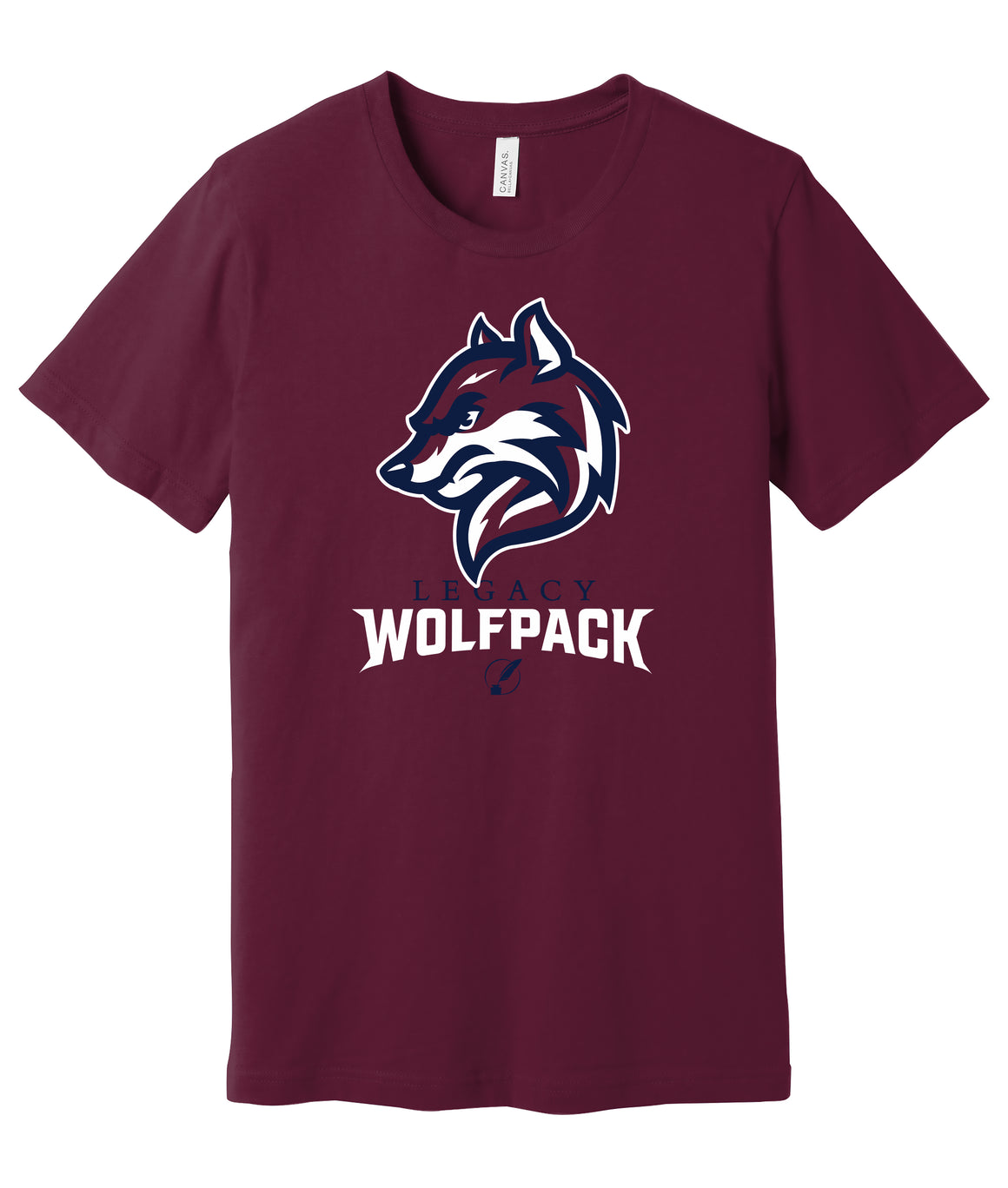 Legacy Traditional School Basse Secondary - Maroon w/Large Mascot Shirt