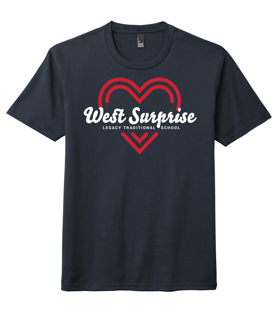 Legacy Traditional School West Surprise - Navy Spirit Shirt w/Heart