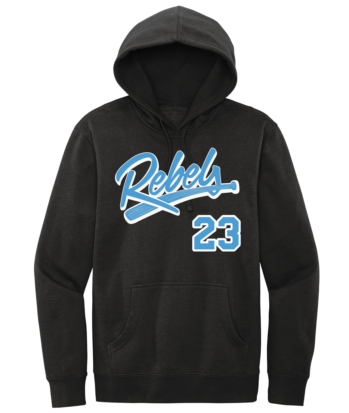 Rebels Baseball Black hoodie *Customizable*