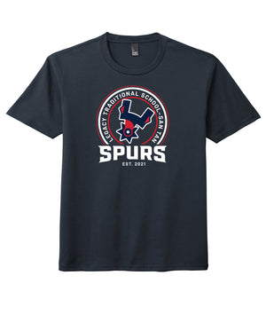 Legacy Traditional School San Tan - Navy Mascot/Round Design Spirit Shirt