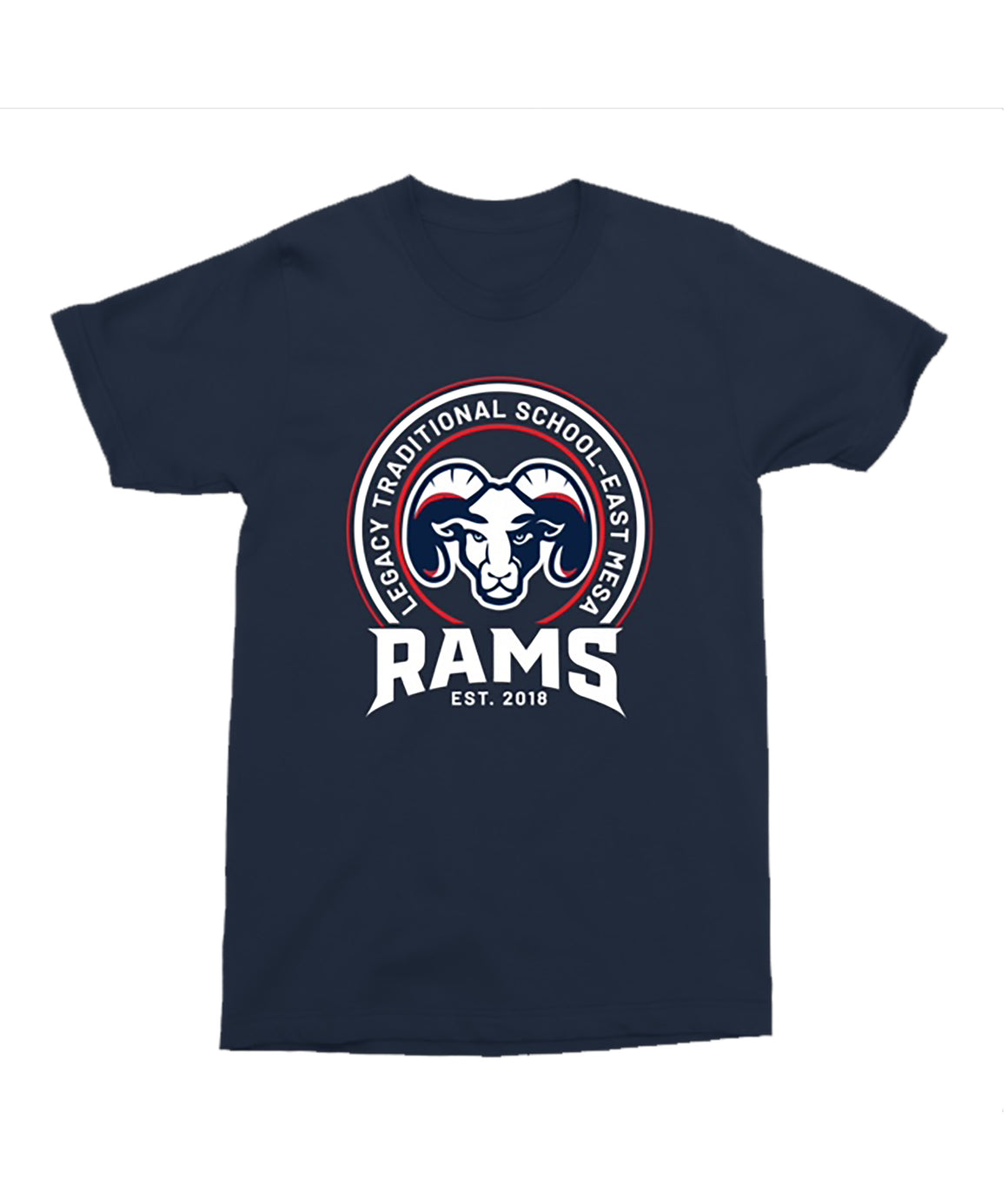 Legacy Traditional School East Mesa - Navy Mascot/Round Design Spirit Day Shirt