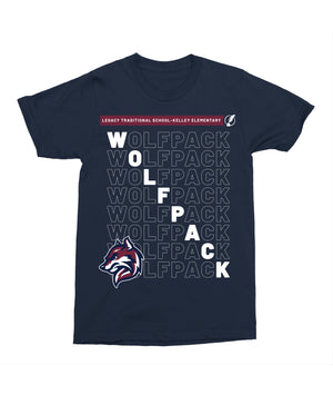 Legacy Traditional School Kelley - Wolfpack Solid/Outline Navy Spirit Shirt