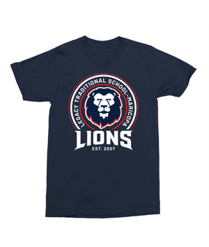 Legacy Traditional School Maricopa - Navy Mascot/Round Design Spirit Shirt