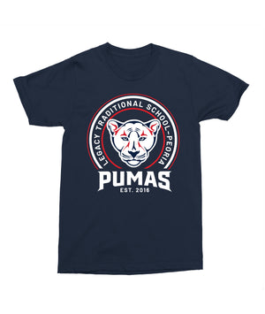Legacy Traditional School Peoria - Navy Mascot/Round Design Spirit Shirt